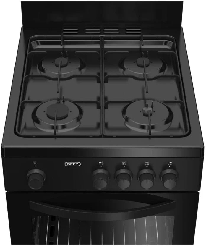 Defy DGS568 Carbon Steel Manual Gas Stove with Oven (4 Burners)