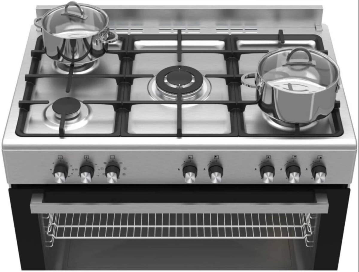 Defy DGS904 Stainless Steel Manual Gas Stove with Oven (5 Burners)