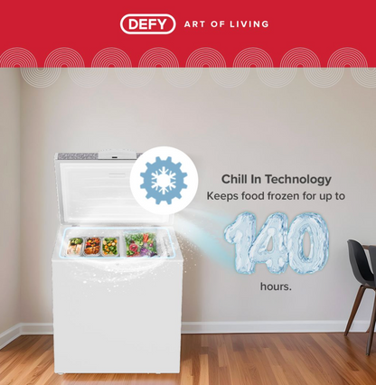 Defy 195L Multimode Chest Freezer with Chill-In Technology - White