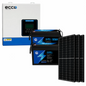 Ecco 3.5 KVA MPPT 100A Ecco 2.56 KwH Lithium 3X 460W Mono Solar Panels Combo Kit