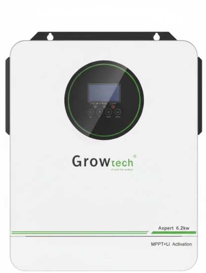Growtech 6.2kW Solar System Pure Sine Wave Inverter  (With Battery)