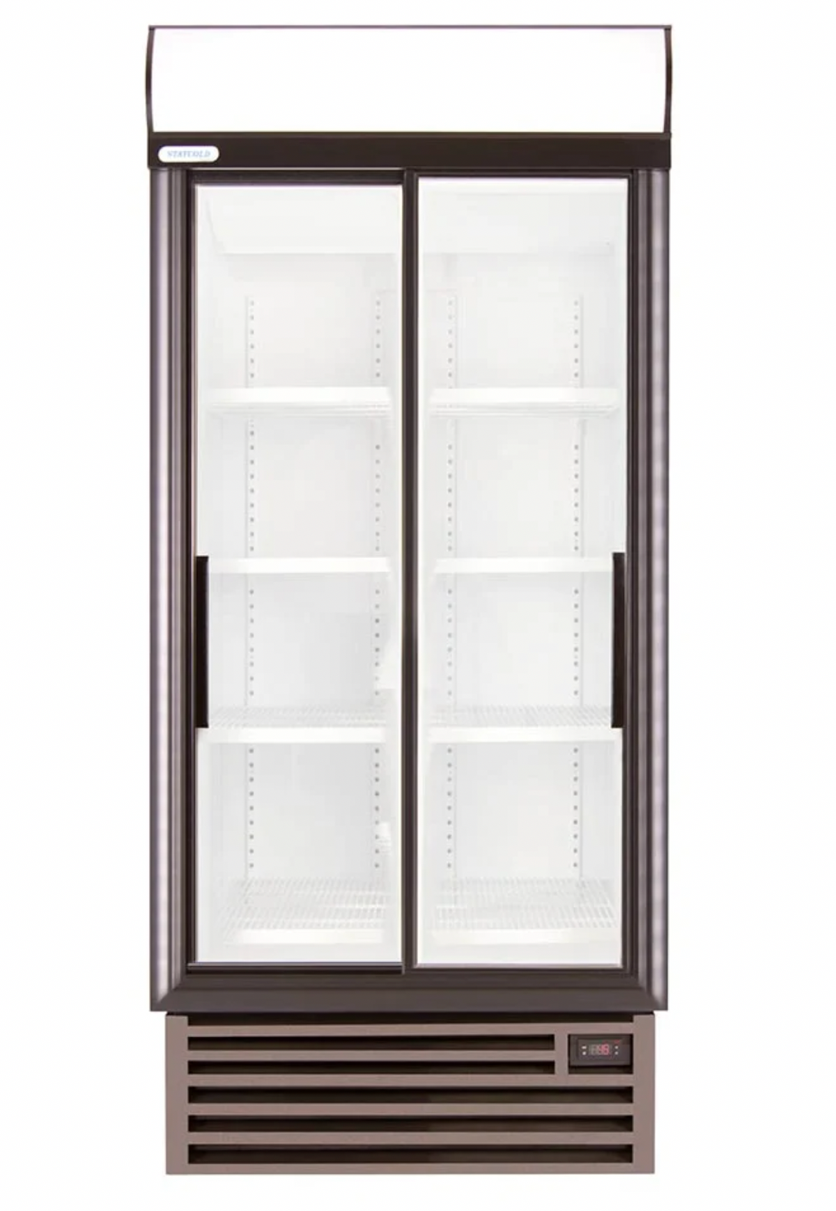 STAYCOLD Small Double Sliding Door Upright Display Fridge
