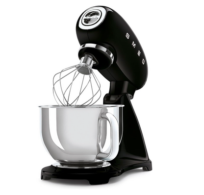 Smeg 4.8L Black Retro Stand Mixer SMF03BLEU