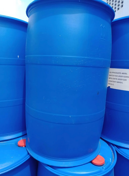 Used 210 Litre Close Top Blue Plastic Drum